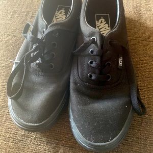 Vans all black shoes